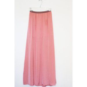 Amisu Coral Pink Maxi Satin Skirt Size 4